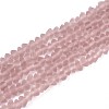 Frosted Transparent Glass Beads Strands LS-GLAA-N016-4mm-25-1