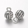 Sports Theme Tibetan Style Alloy Volleyball Charms TIBEP-5234-AS-LF-1