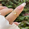 Brass Micro Pave Cubic Zirconia Cuff Open Rings for Women WGEFA74-01-1