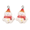 Christmas Theme Opaque Resin Pendants RESI-S08-03F-1