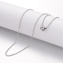 304 Stainless Steel Necklace Making MAK-K004-18P