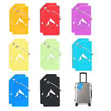 CRASPIRE 16 Sets 8 Colors PVC Plastic Luggage Bag Tags AJEW-CP0001-98