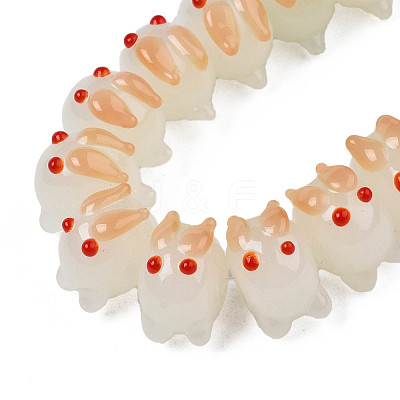 Handmade Bumpy Lampwork Beads Strands LAMP-T017-01C-1