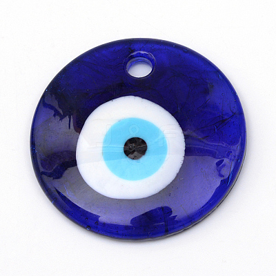 Handmade Evil Eye Lampwork Big Pendants LAMP-R134-50mm-01-1