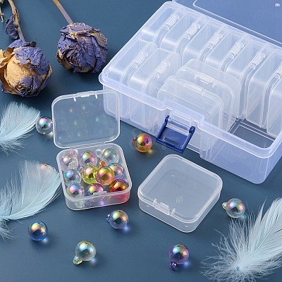 13Pcs Square Plastic Organizer Beads Storage Containers CON-YW0001-36-1
