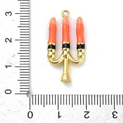 Halloween Brass Enamel Pendants KK-F915-01J-G-1