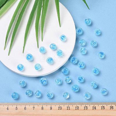 Handmade Luminous Lampwork Beads LAMP-R125-8mm-04-1