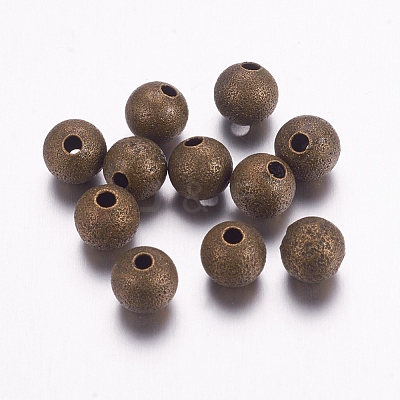 Brass Textured Beads EC248-NFAB-1