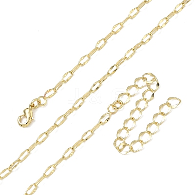 3MM Brass Textured Dapped Chain Necklaces for Women KK-CBA4FD4-01G-1