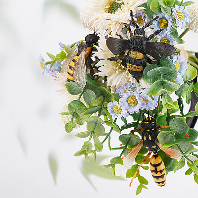 4Pcs 4 Style Plastic Insect Models AJEW-OC0003-86-1