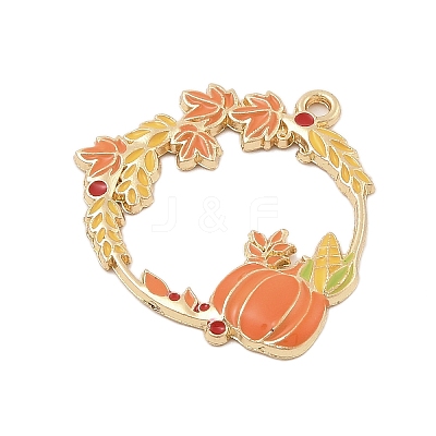 Thanksgiving Day Alloy Enamel Pendants FIND-Z064-03E-1