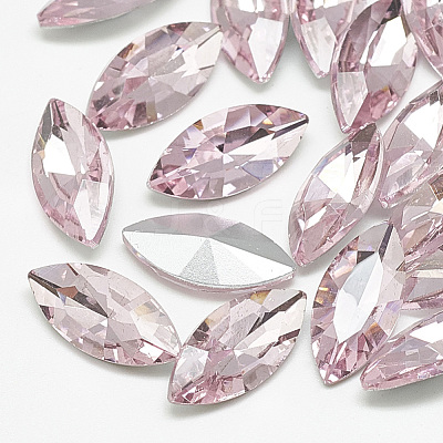 Pointed Back Glass Rhinestone Cabochons RGLA-T083-6x12mm-10-1