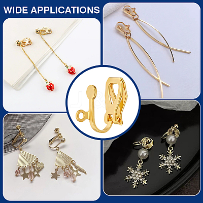 30 Pairs 925 Sterling Silver Clip-on Earring Findings STER-PH0005-01G-1