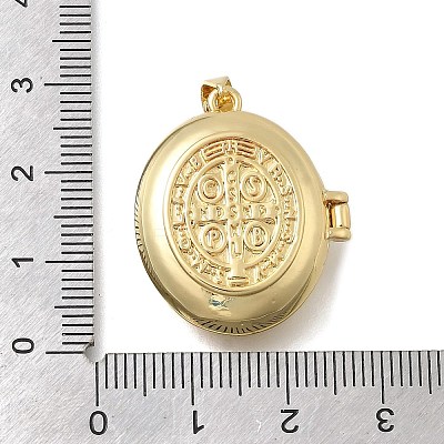 Brass Micro Pave Clear Cubic Zirconia Locket Pendants KK-D431-031B-G-1