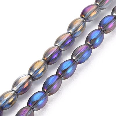 Electroplate Glass Beads Strands EGLA-T020-11-1
