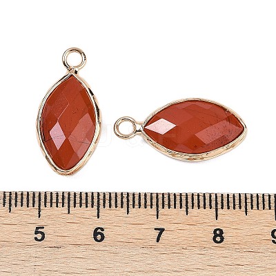 Natural Red Jasper Faceted Pendants G-G193-01G-02-1