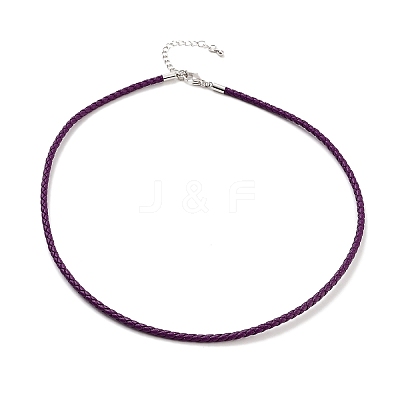 Braided Round Imitation Leather Bracelets Making BJEW-H610-01P-10-1