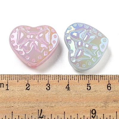 UV Plating Iridescent Acrylic Beads X-OACR-G039-18-1