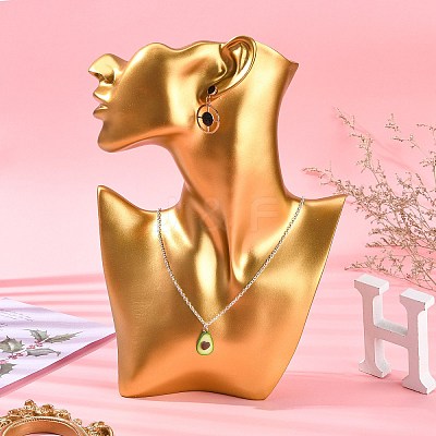 High End Resin Side Body Model Portrait Jewelry Stand NDIS-B001-03D-1