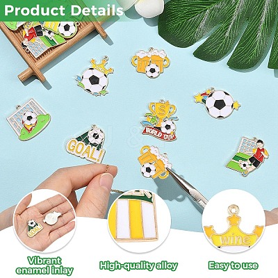 20Pcs 10 Styles Alloy Enamel Pendants ENAM-YW0009-29-1