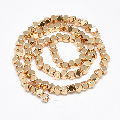 Electroplate Non-magnetic Synthetic Hematite Beads Strands G-Q465-31KC-1