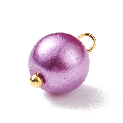 Glass Pearl Pendants PALLOY-JF01880-02-1