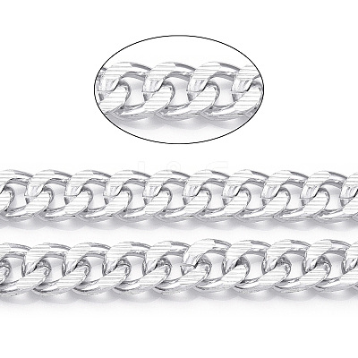 Aluminum Textured Curb Chains CHA-N003-27S-1