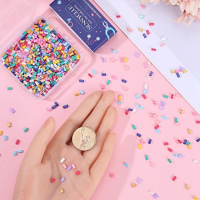 800Pcs 10 Styles 2-Hole Baking Paint Glass Seed Beads SEED-SC0001-44A-1
