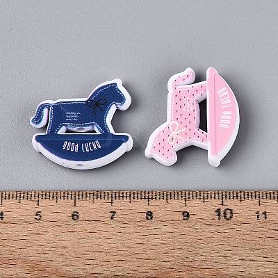 Printed Opaque Acrylic Beads OACR-Q198-03-1