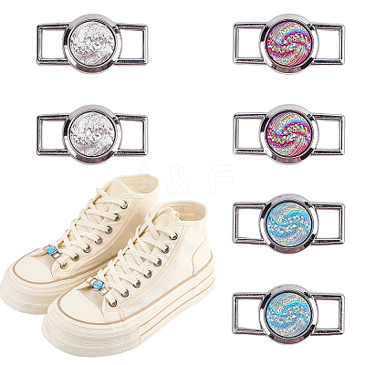 Alloy & Resin Shoelace Charms FIND-CP0002-94D-1