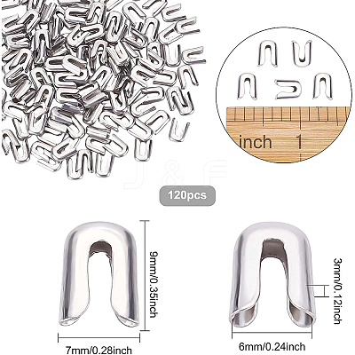 120Pcs 304 Stainless Steel Spiral Bone Tips FIND-BC0003-17-1