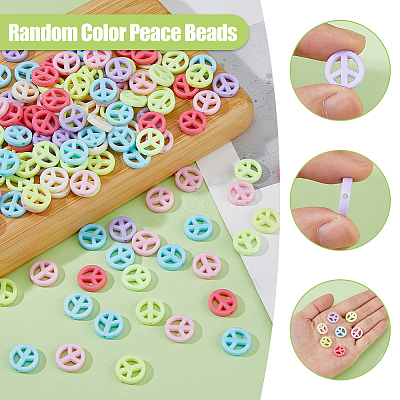 Opaque Acrylic Beads SACR-FH0001-14A-1