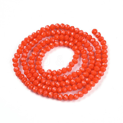 Opaque Solid Color Imitation Jade Glass Beads Strands EGLA-A044-P2mm-D03-1