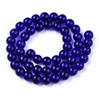 Transparent Glass Beads Strands GLAA-T032-T8mm-15-1
