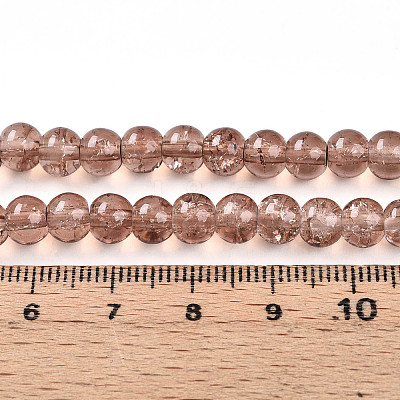 Crackle Glass Beads Strands CCG-Q001-6mm-07-1