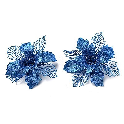 Plastic Glitter Artificial Flower HJEW-R124-02-1