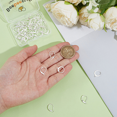 60Pcs 3 Styles 304 Stainless Steel Leverback Earring Findings STAS-BBC0008-30B-1
