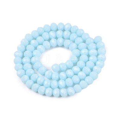 Opaque Solid Color Imitation Jade Glass Beads Strands EGLA-A044-P6mm-D06-1