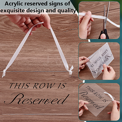 2Pcs Rectangle Acrylic Table Reserved Signs AJEW-GA0009-50-1