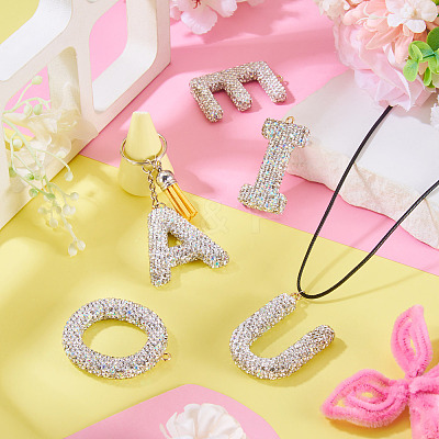 5Pcs 5 Styles Handmade Polymer Clay Rhinestone Big Pendants FIND-BT0001-39B-1