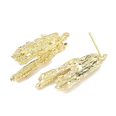 Brass Stud Earring Findings KK-Z106-03G-01-1