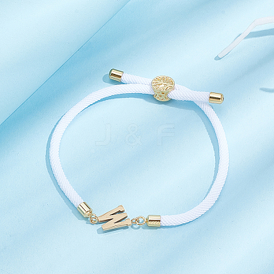 1pc Adjustable Nylon Cord Slider Bracelets for Women BJEW-LP0001-33W-G-1
