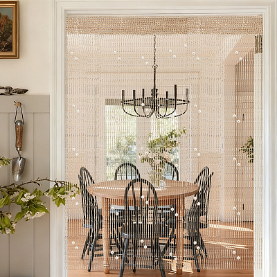Polyester & Plastic Pearl Door String Curtain AJEW-WH20128-053B-1