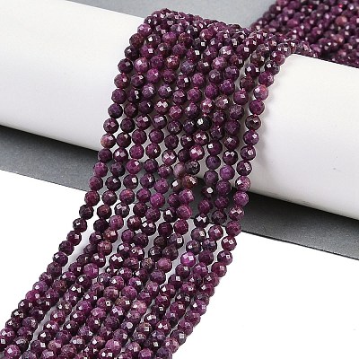 Natural Ruby Beads Strands G-P553-G01-03-1