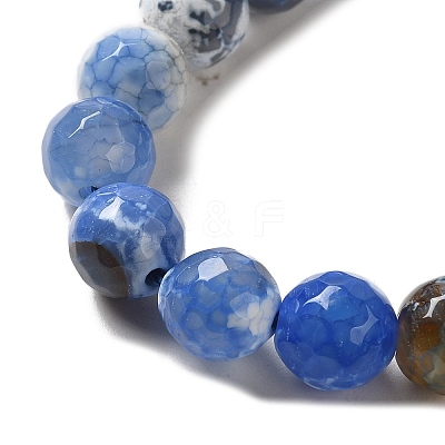 Natural Fire Crackle Agate Beads Strands G-D210-8mm-M1-1