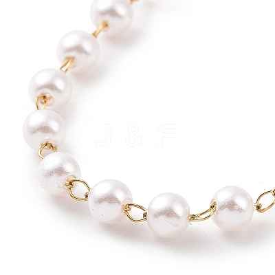 PVD Vacuum Plating 304 Stainless Steel Beaded Necklaces NJEW-E064-07G-1