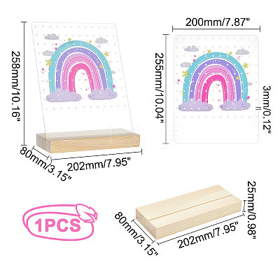 Acrylic & Wood Earring Displays EDIS-WH0016-01-1