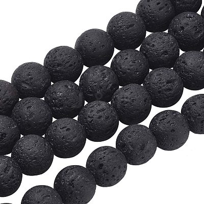 Natural Lava Rock Beads Strands G-OC0001-38-6mm-1