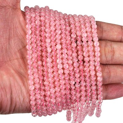 Natural Madagascar Rose Quartz Beads Strads X-G-D655-4mm-1