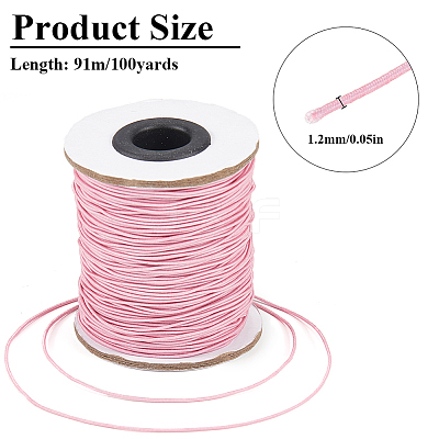 Elastic Round Jewelry Beading Cords Nylon Threads NWIR-SP0001-01D-1